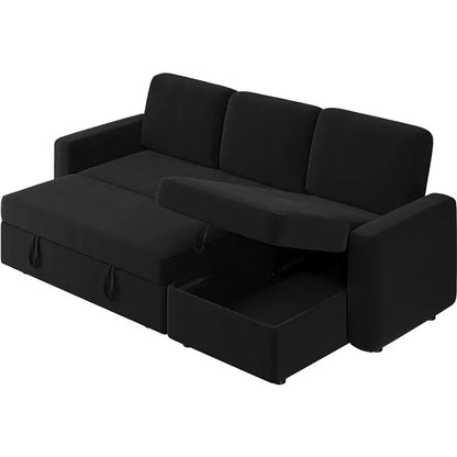 Pull Out Convertible L Shaped Sectional Couch