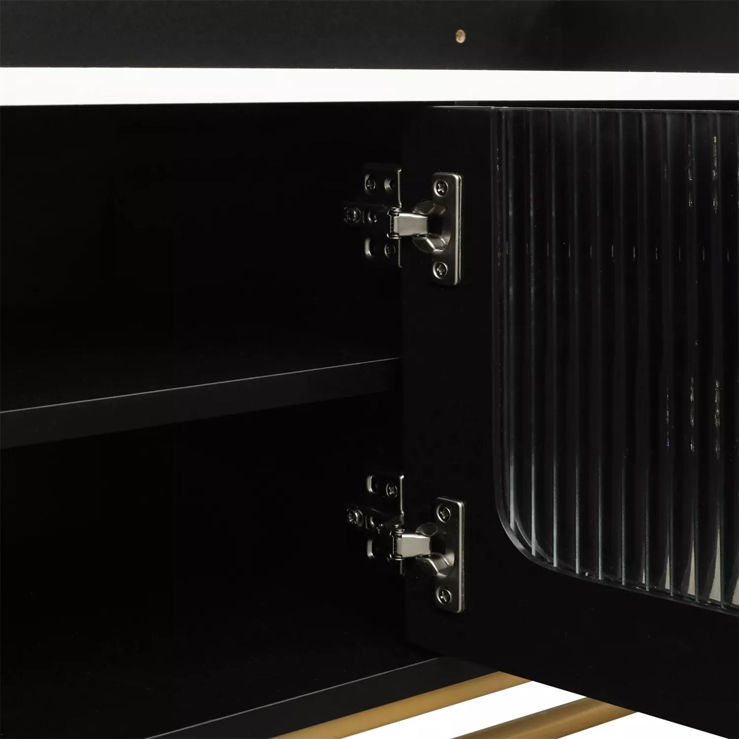 Nia Black Modern TV Media Cabinet Console