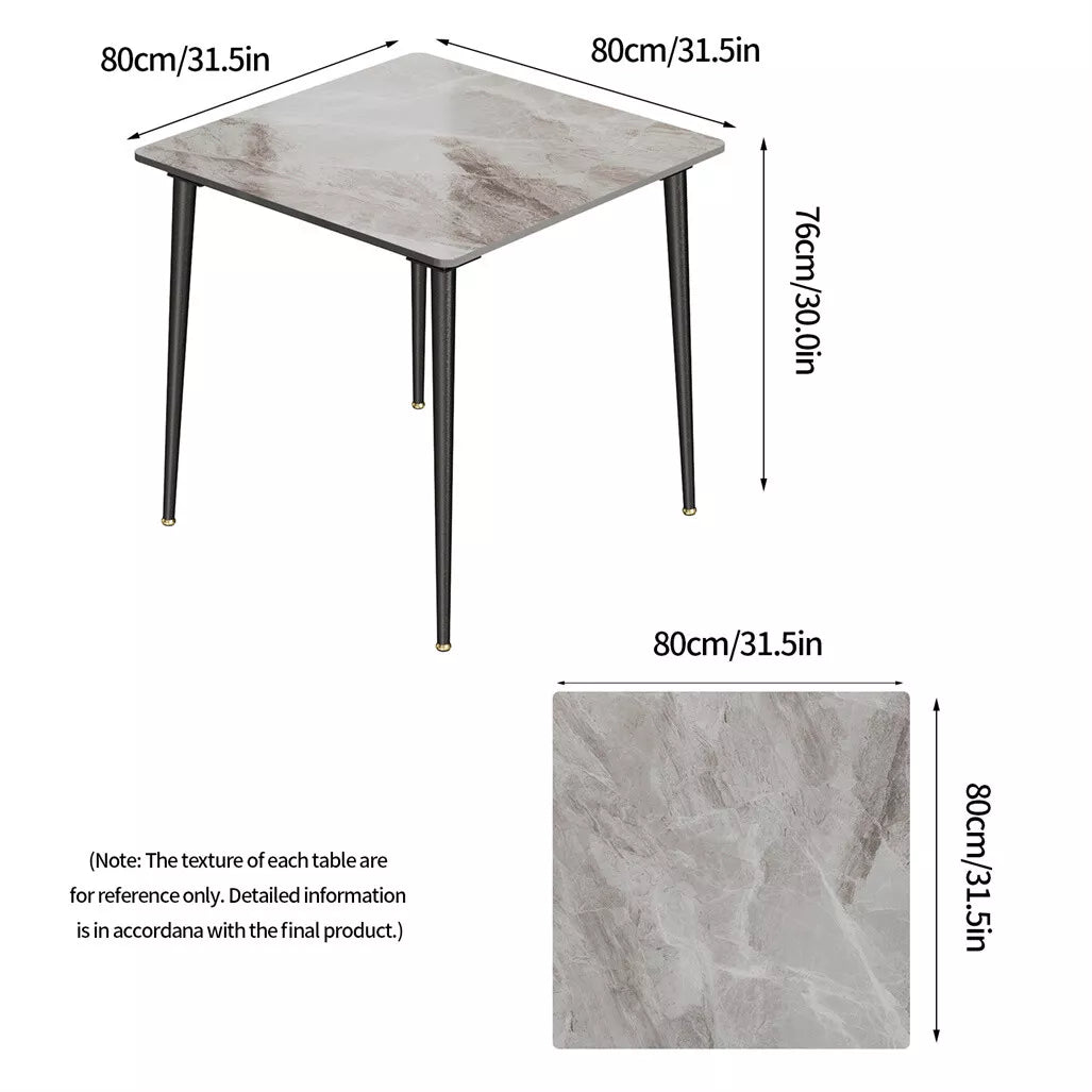 Abdur Marble Square Dining Table For 4