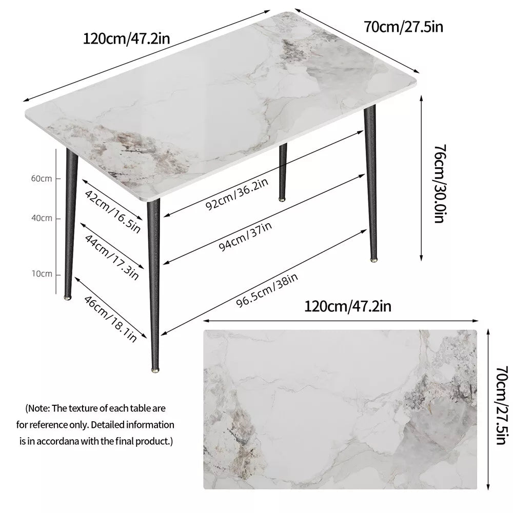 Ray Marble Dining Table For 6