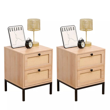 Curtis Rattan Nightstand Table (Set of 2)