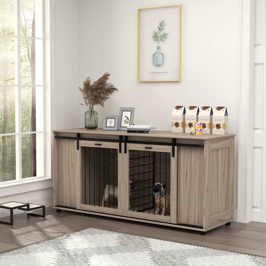 Shelby Double Dog Crate Furniture For 2 Dogs