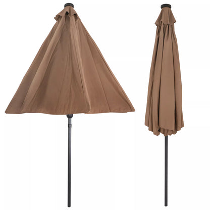 10FT Outdoor Patio Large Umbrella With Light