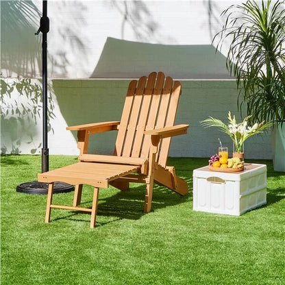 Outdoor Wood Adirondack Lounger Chair