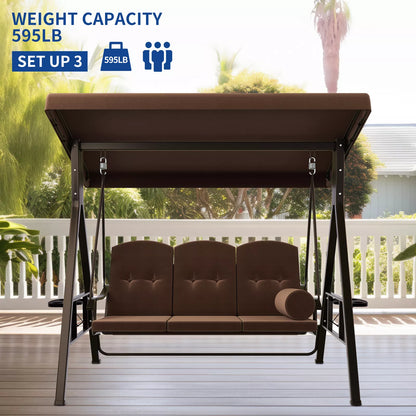 Outdoor Canopy Cushioned Patio Swing