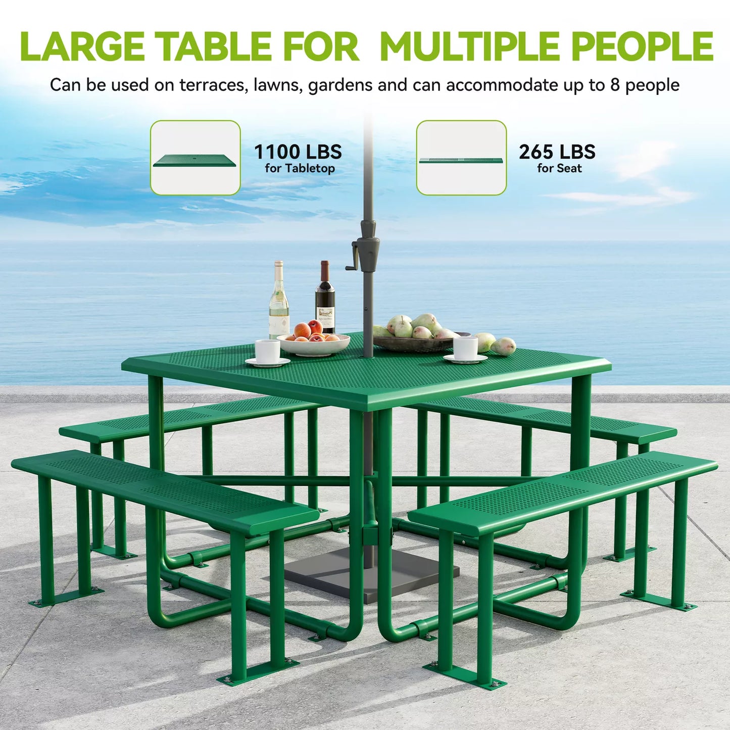 Outdoor Heavy Duty Picnic Table