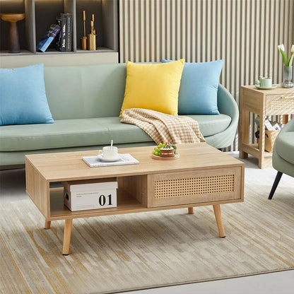 Anaya Rattan Coffee Table