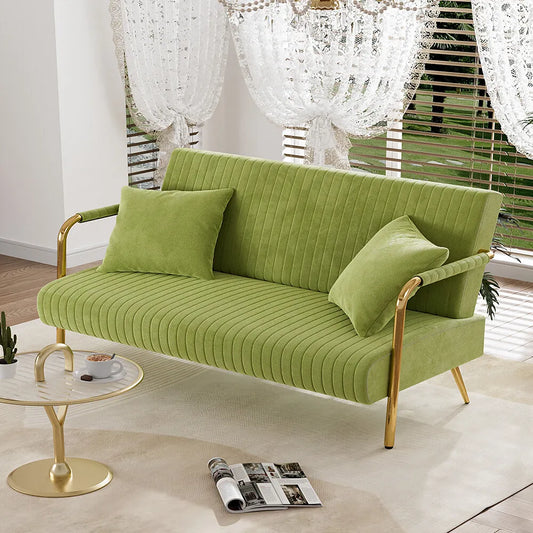 Green Velvet Loveseat Couch