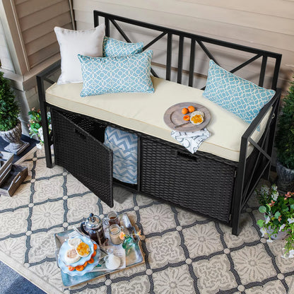 Lana Outdoor Storage Garden Bench