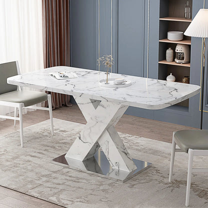 Lloyd Marble Extendable Dining Table For 6