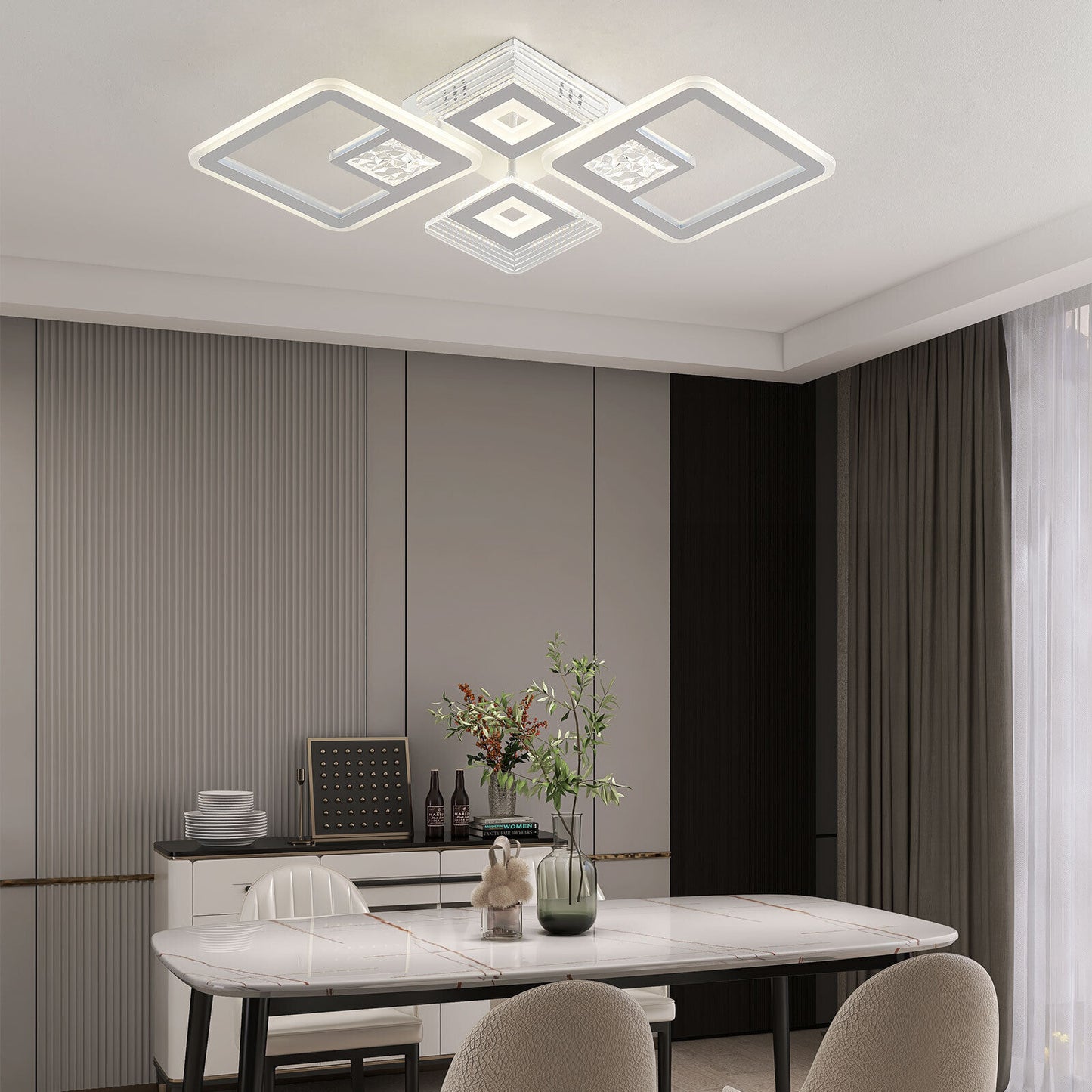 Square Cluster Flush Mount Ceiling Light