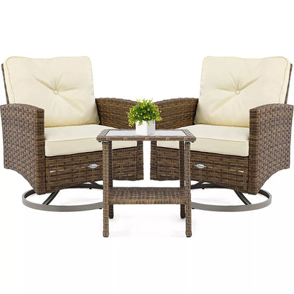 Ortiz 3 Pieces Outdoor Patio Furniture Set