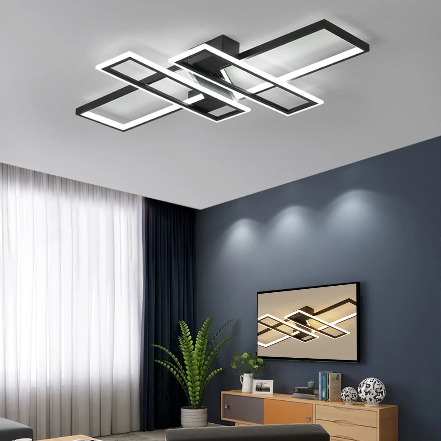 Modern Geometric Flush Mount Ceiling Light