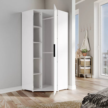 Leah Bedroom Corner Mirrored Wardrobe