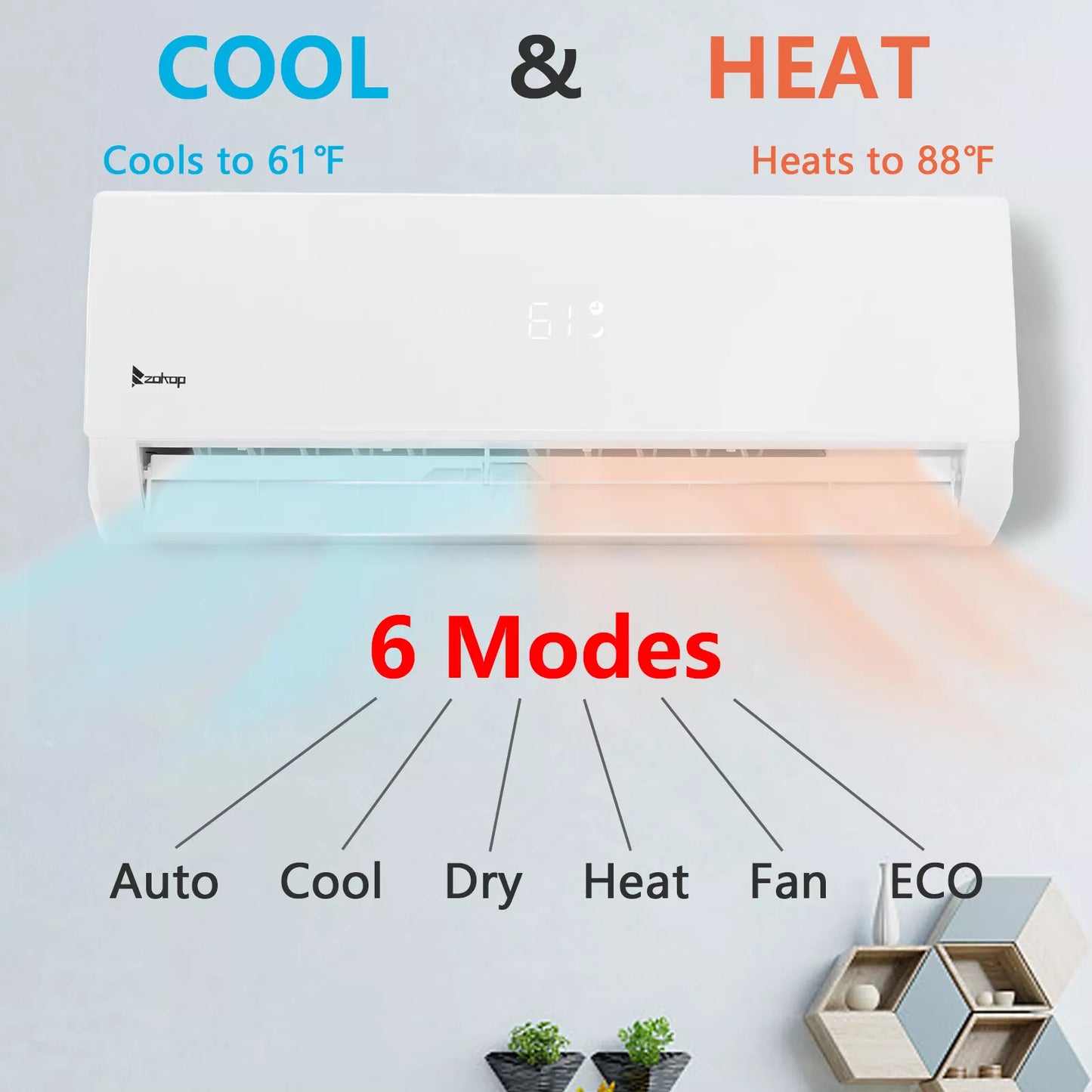 12000 BTU Mini Split Heat Pump Air Conditioner