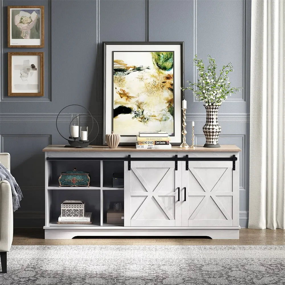 Anna Farmhouse TV Media Cabinet Console