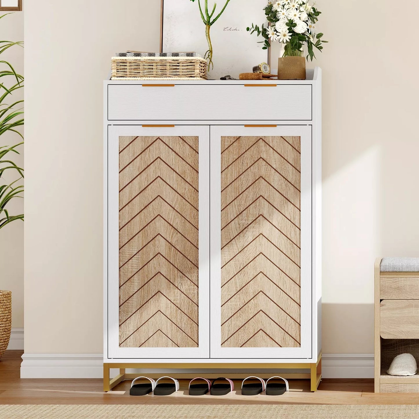 Medina Narrow Entryway Shoe Cabinet