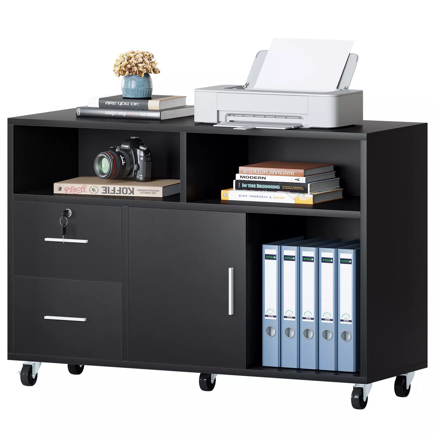 Dillon Metal Lateral Filing Cabinet With Lock