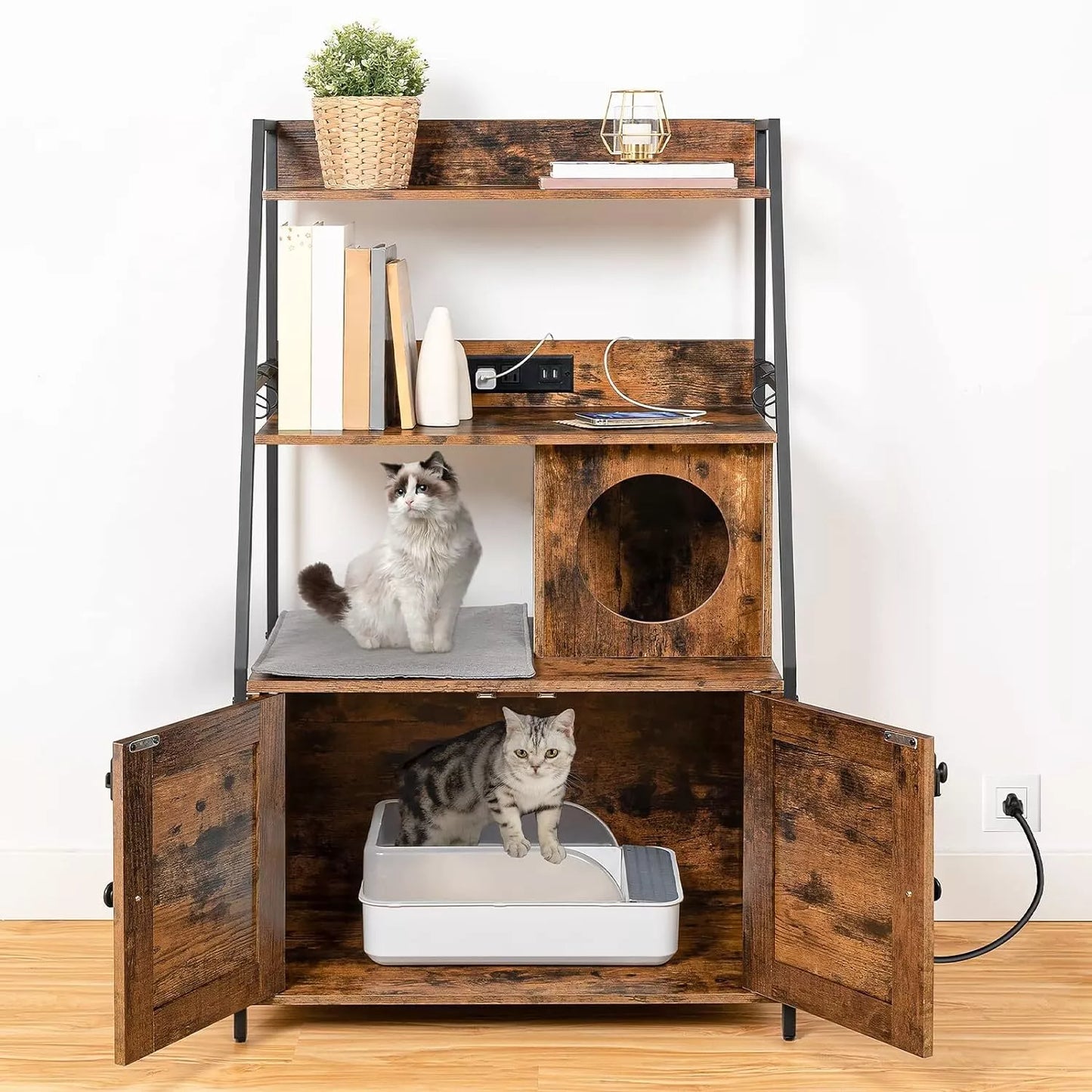 Ellena Cat Litter Box Enclosure Furniture