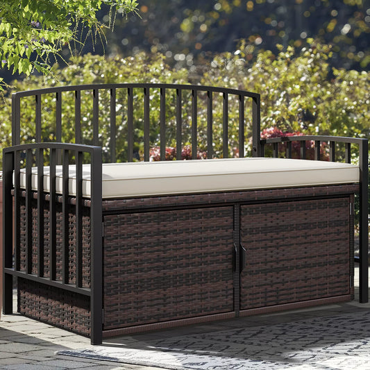 Munoz Outdoor Storage Garden Bench