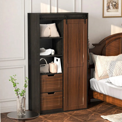 Joan Sliding Armoire Wardrobe Closet