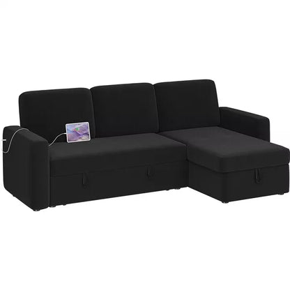 Pull Out Convertible L Shaped Sectional Couch