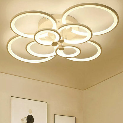 8 Circles Flush Mount Ceiling Light