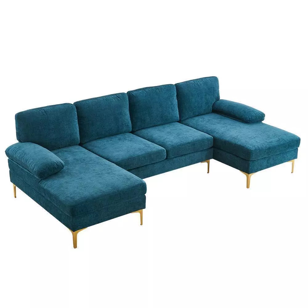 Chenille U Shaped Sectional Couch