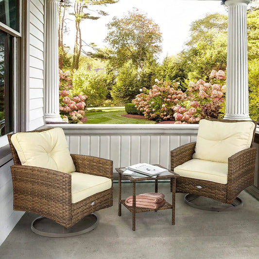 Ortiz 3 Pieces Outdoor Patio Furniture Set