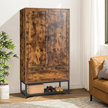 Rustic Armoire Wardrobe Closet