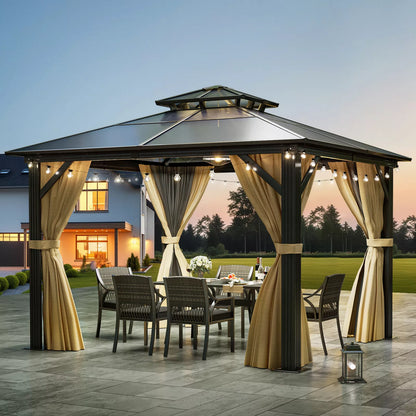 10x10 Outdoor Patio Hard Top Gazebo