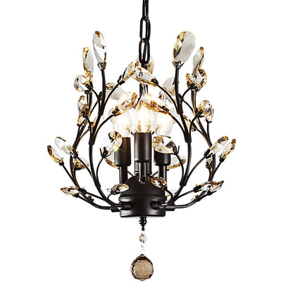 Rose Crystal Dining Room Chandelier