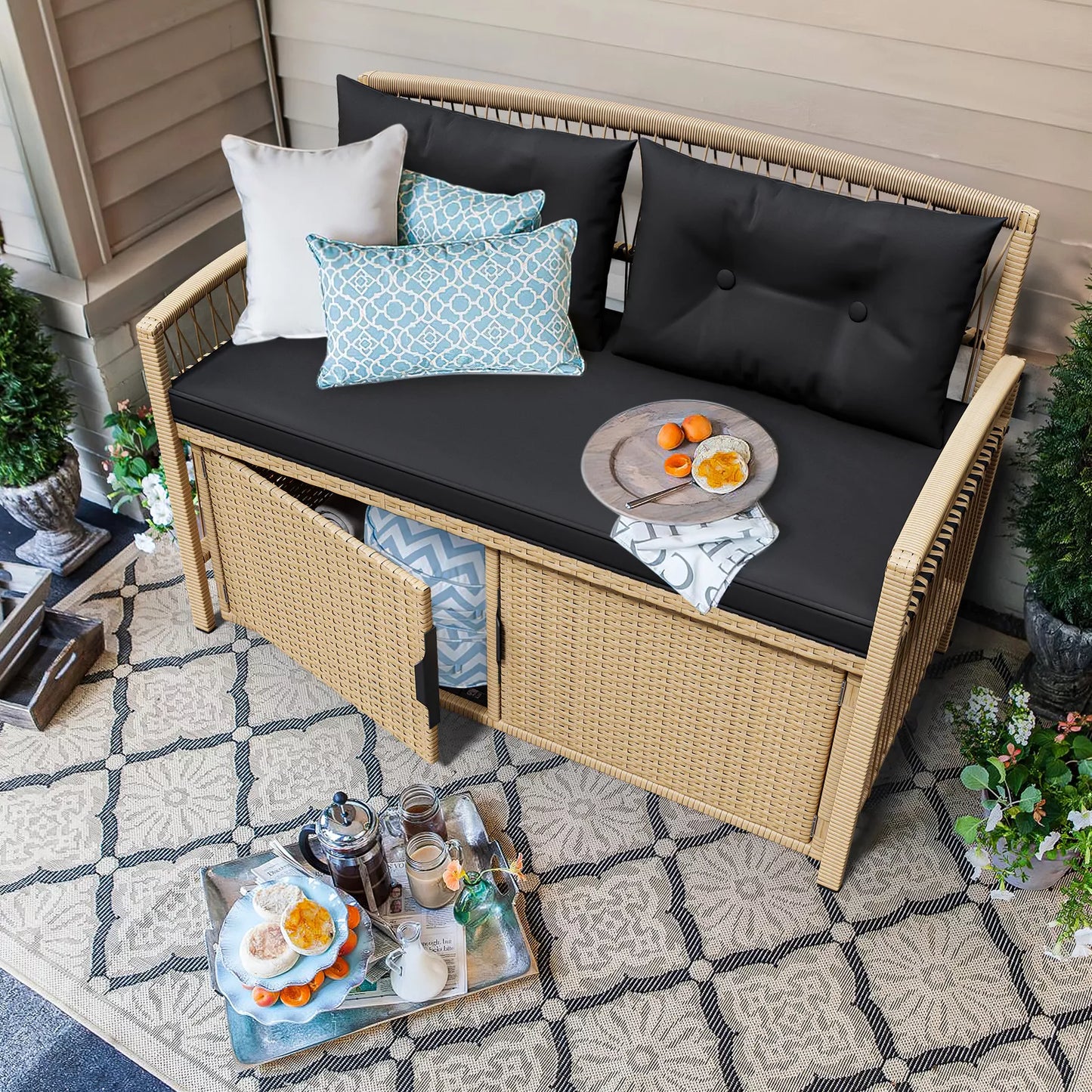 Hughes Outdoor Storage Garden Bench