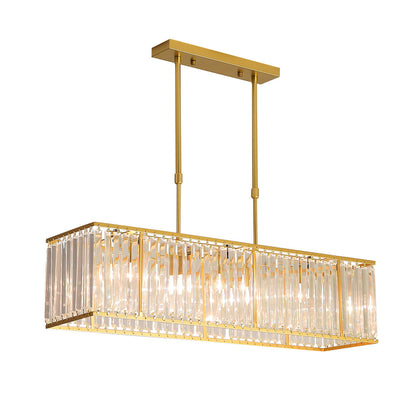 Crystal Rectangle Modern Dining Room Chandelier