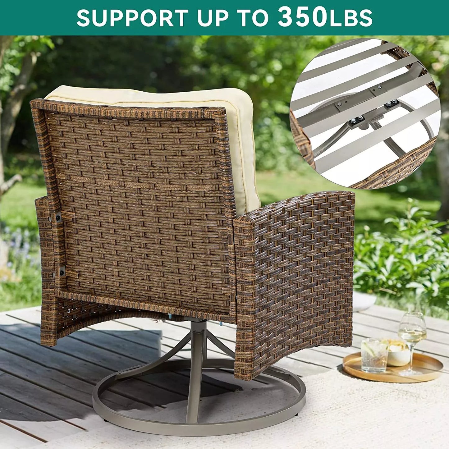 Ortiz 3 Pieces Outdoor Patio Furniture Set