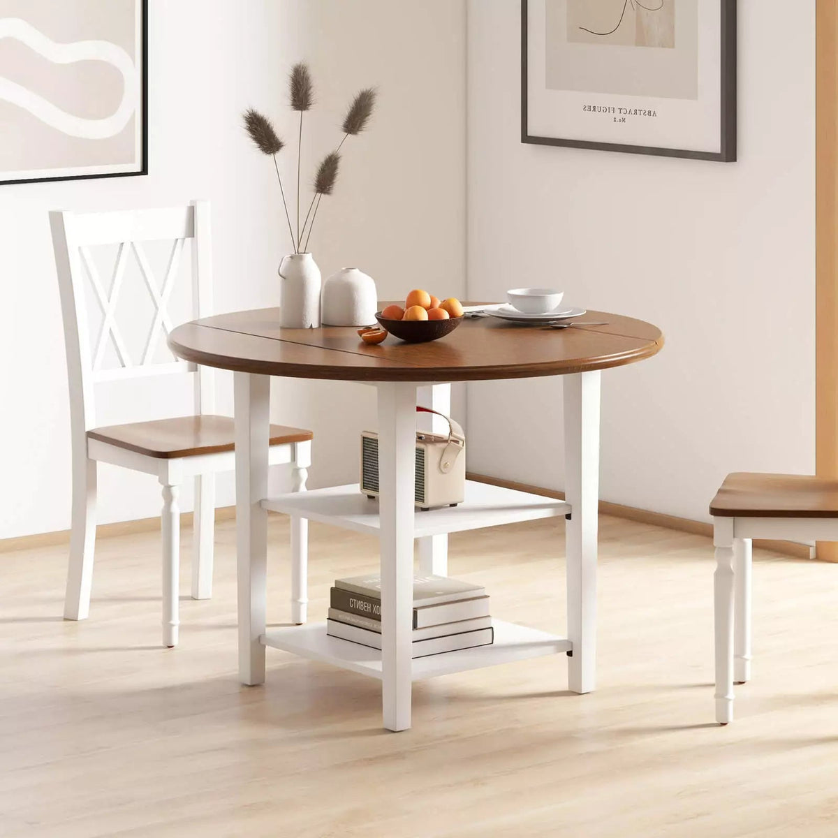 Lowe Round Drop Leaf Dining Table Canva Home