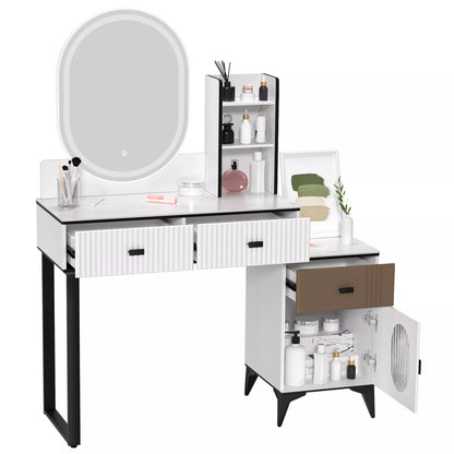 Fion Vanity Makeup Desk w/ Mirror & Lights