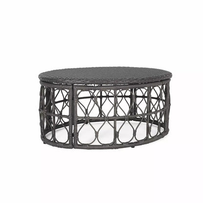 Mayo Wicker Round Rattan Coffee Table