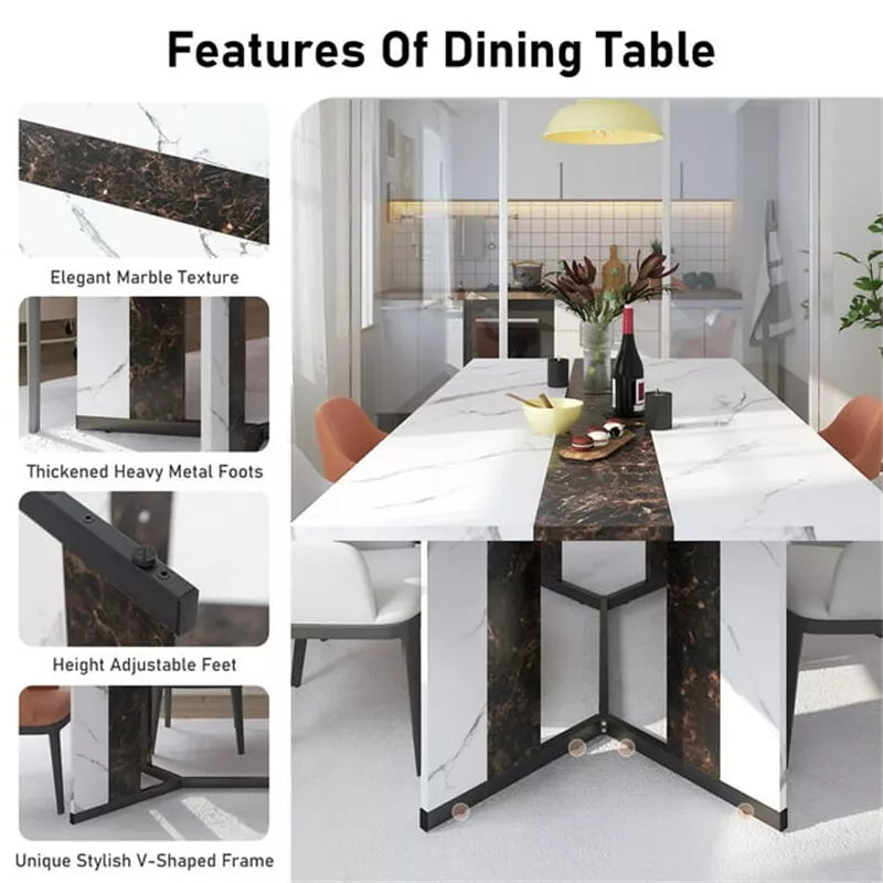 Rafe Marble Dining Table For 8