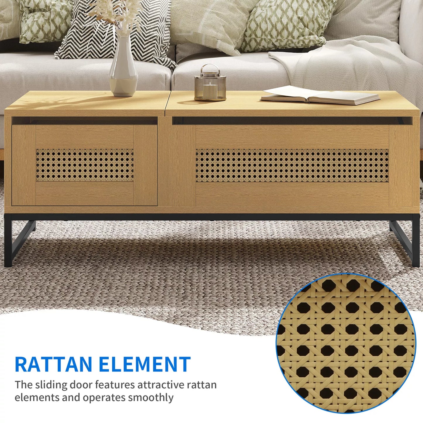 Pace Rattan Lift Top Coffee Table