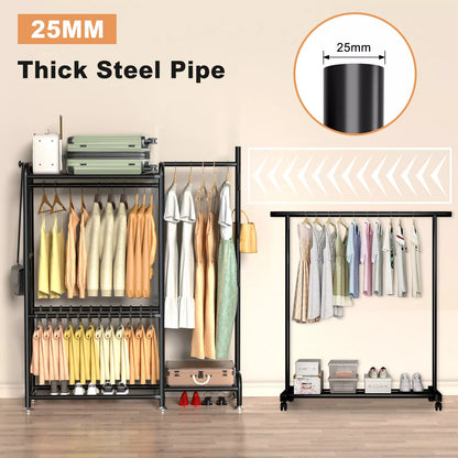 58" Heavy Duty Wardrobe Clothes Rack