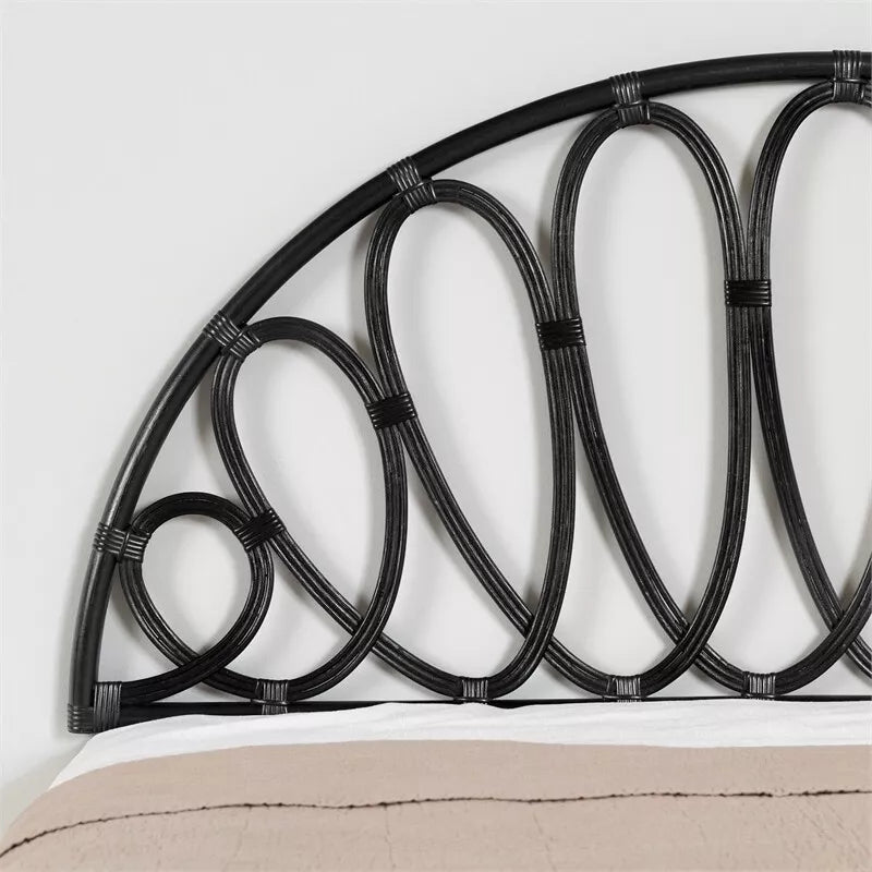 Hana Queen Rattan Wicker Bed Headboard