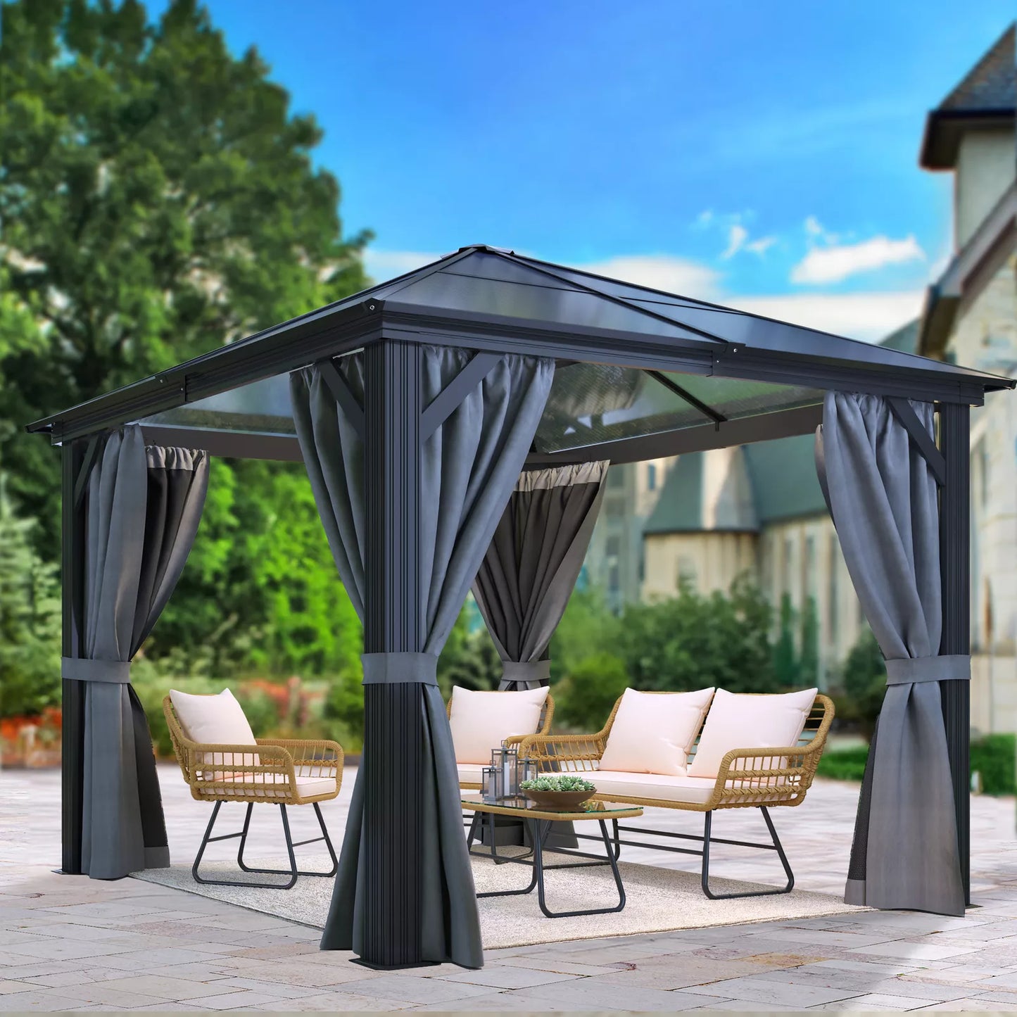 10x10 Outdoor Patio Hard Top Gazebo