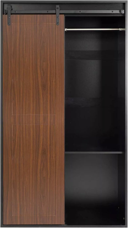 Joan Sliding Armoire Wardrobe Closet