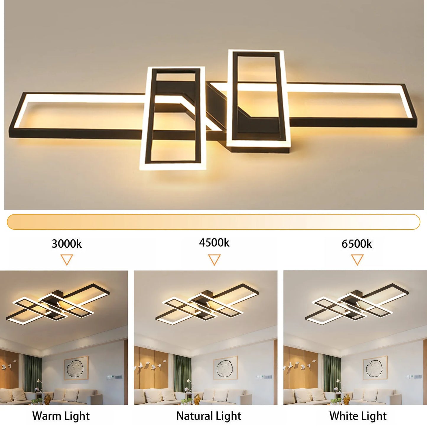 Modern Geometric Flush Mount Ceiling Light