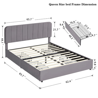 Diaz Plateform Bed Frame With Storage