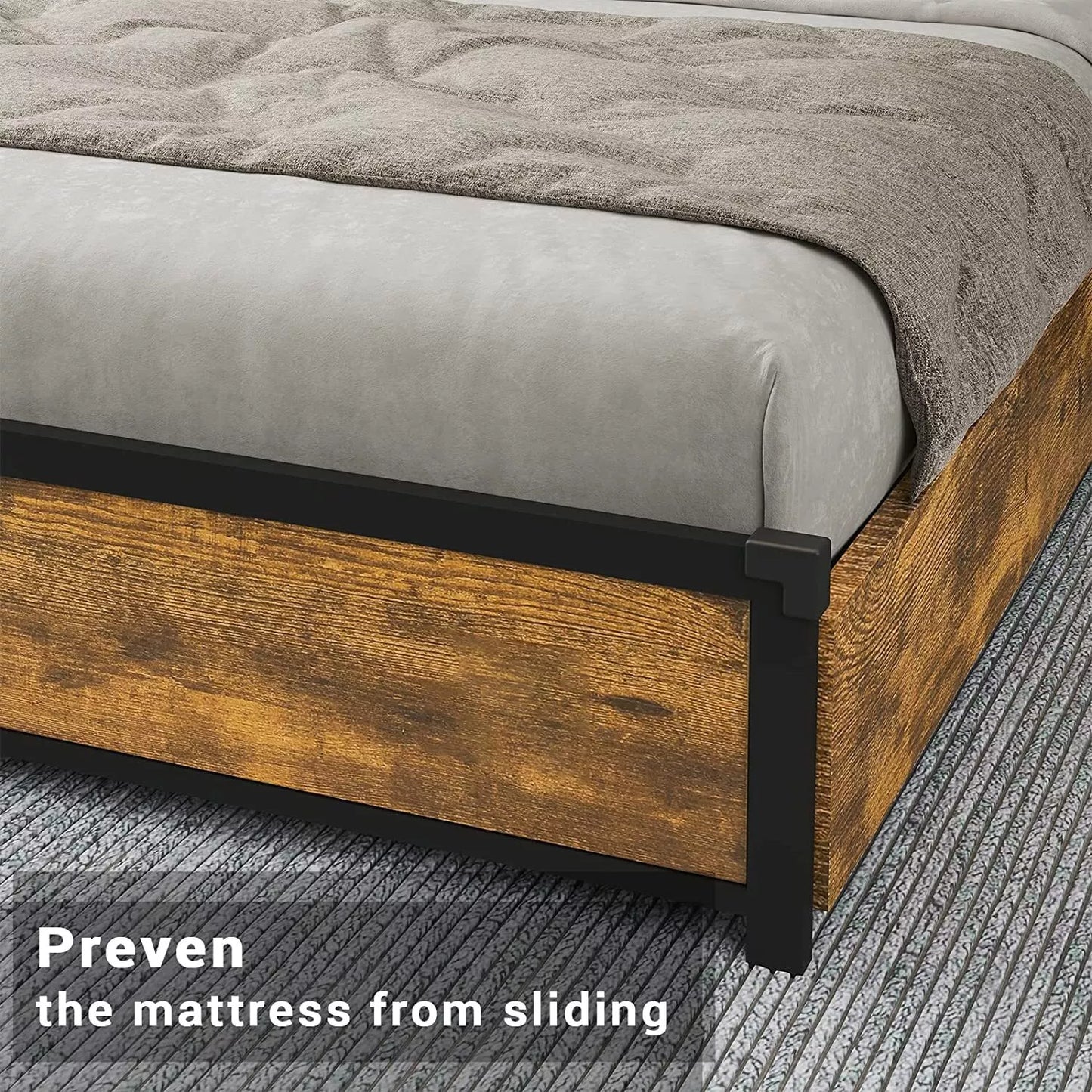 Otto Plateform Bed Frame With Storage & Light