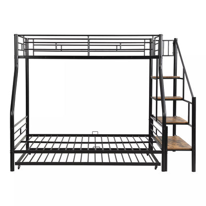 Lila Twin Over Full Adults Bunk Bed With Stairs