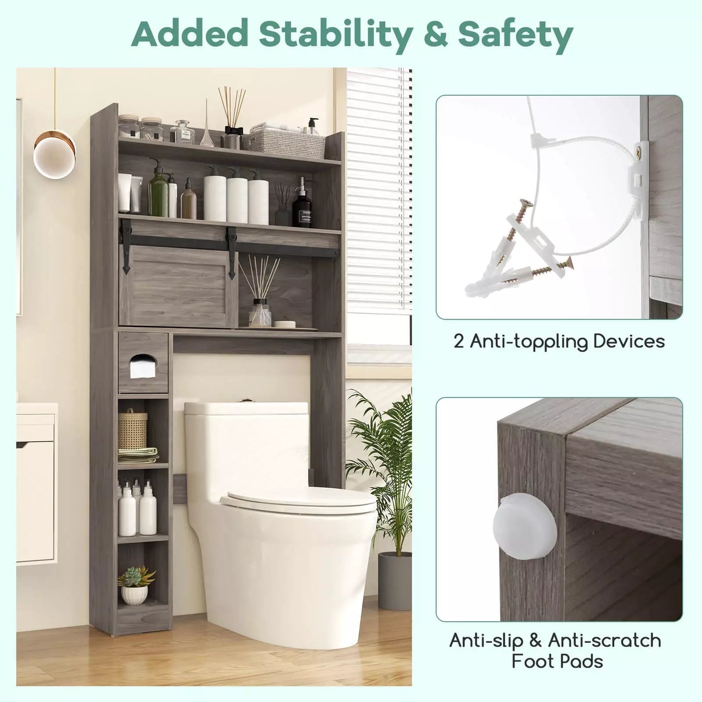 Tyler Over Commode Storage Cabinet – Canva Home