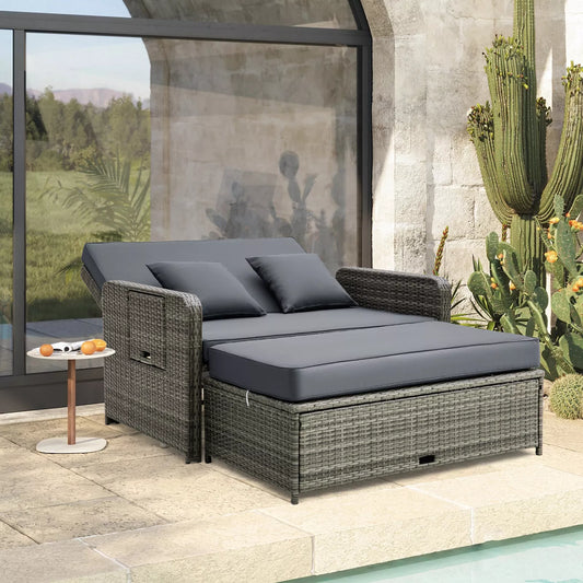 Archer Outdoor Patio Rattan Daybed